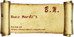 Bucz Marót névjegykártya